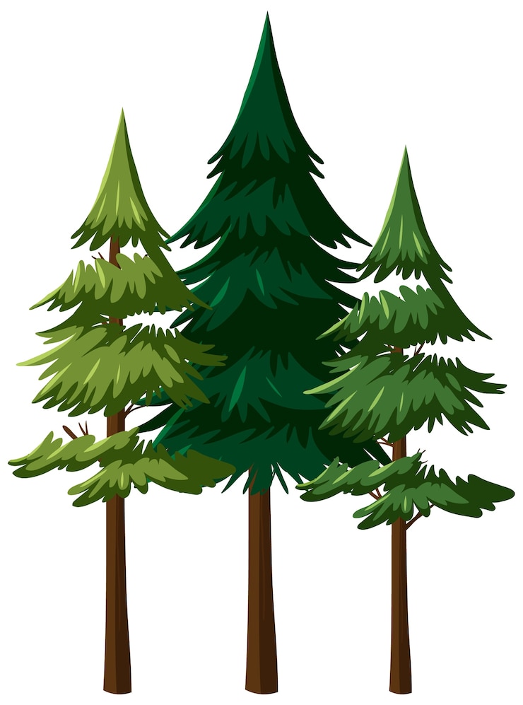Vettore gratuito albero isolato su bianco