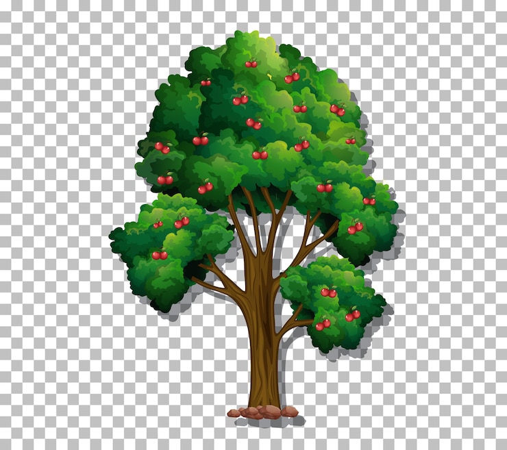 Vettore gratuito albero su sfondo trasparente