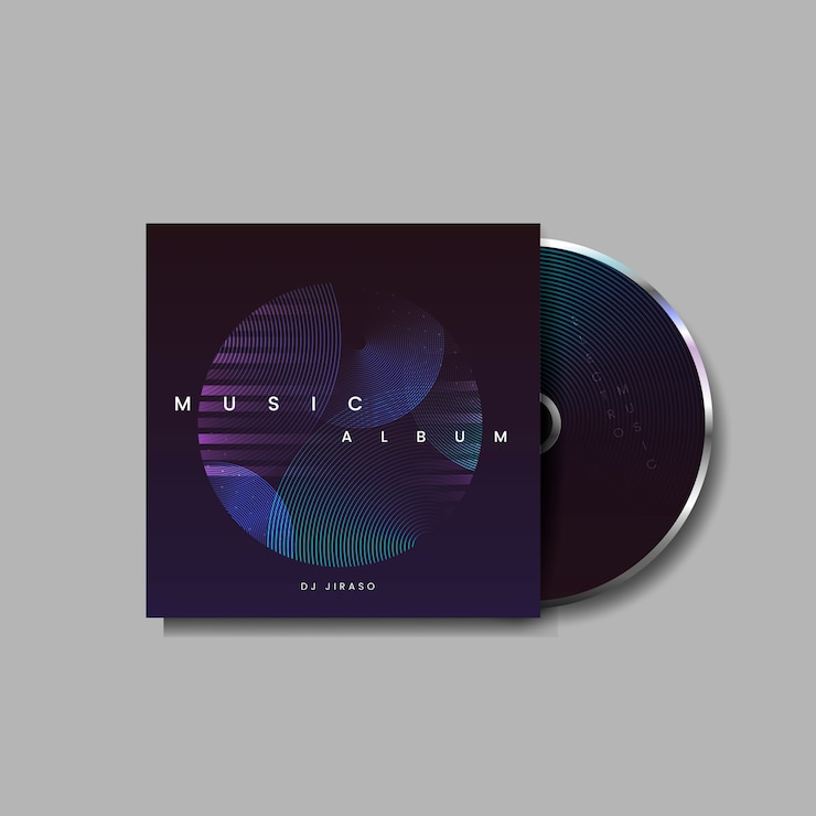 Vettore gratuito album di musica elettronica