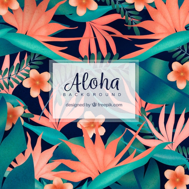 Aloha sfondo fiorito