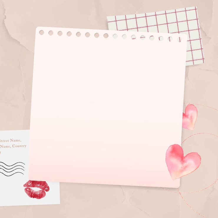 Vettore gratuito amore carta da lettere su sfondo carta spiegazzata