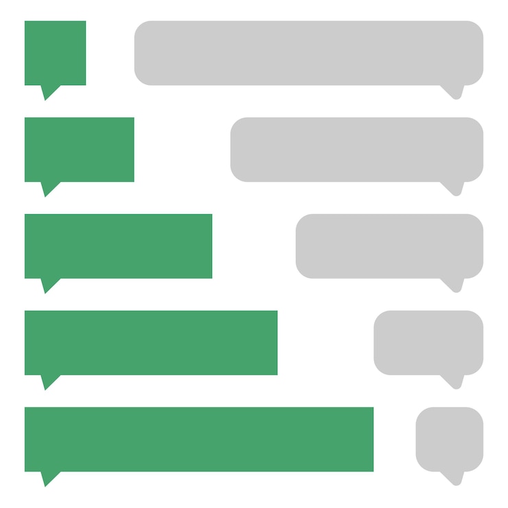 Vettore gratuito ampio set di messaggi flat