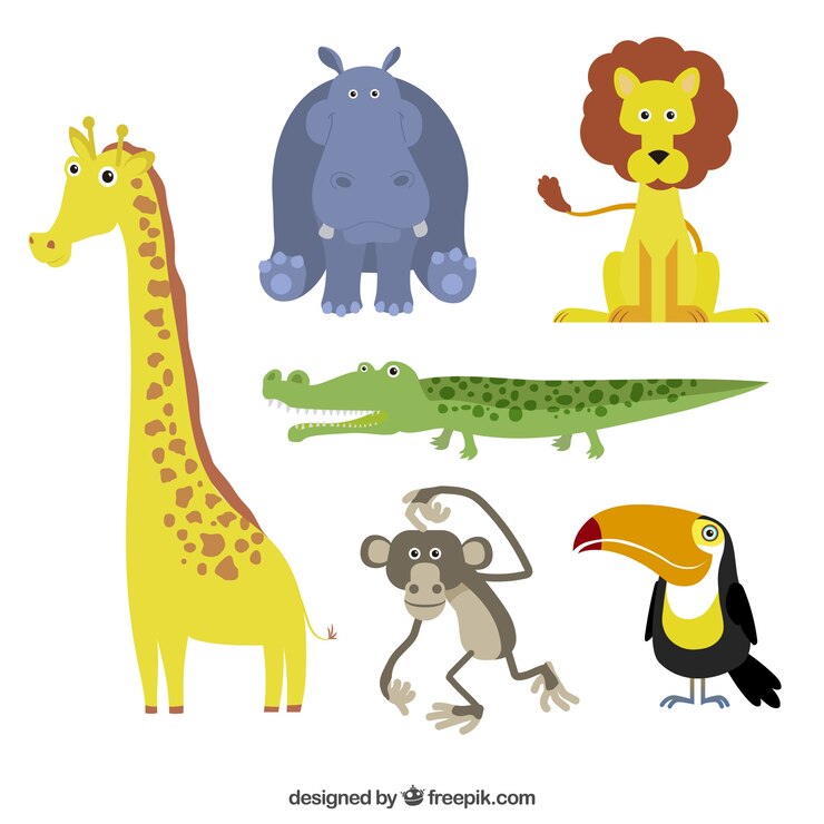 Vettore gratuito animali selvaggi