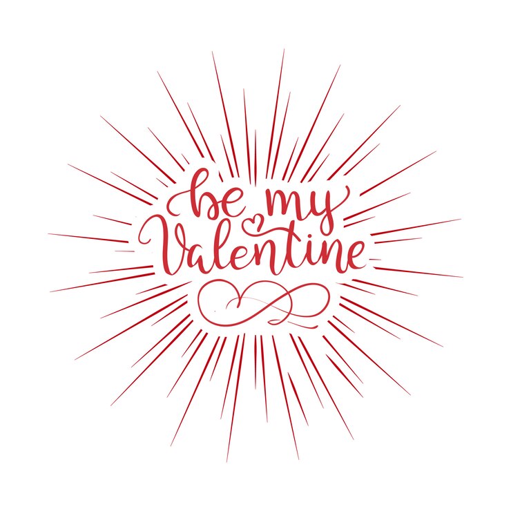 Vettore gratuito annata a mano st. carta di san valentino - con calligrafia fatta a mano