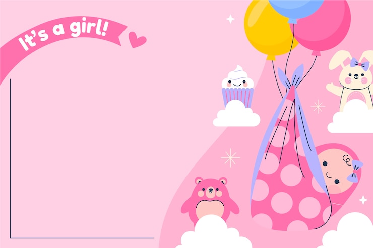 Vettore gratuito annuncio del bambino sullo sfondo della bambina