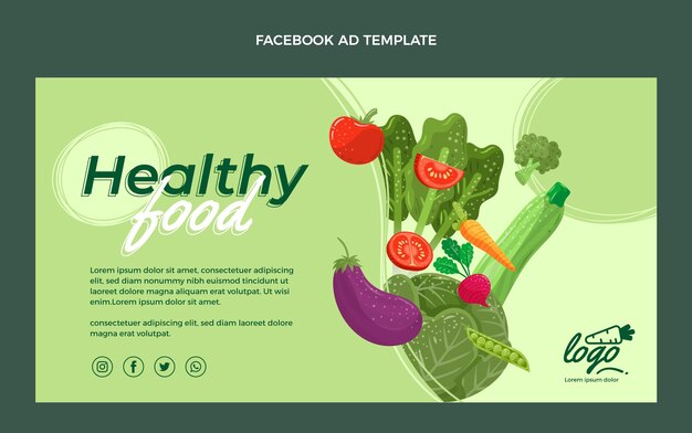 Annuncio facebook di flat food biologico