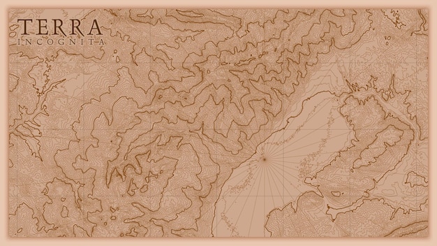 Antica mappa astratta in rilievo di terra antica