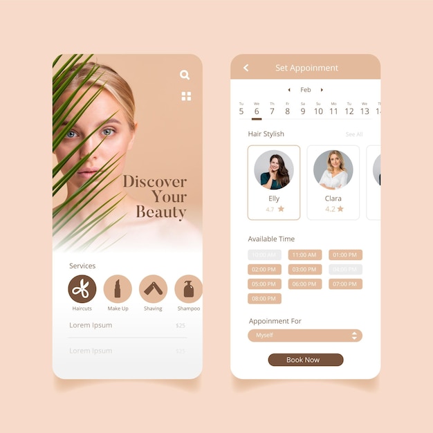 App per la prenotazione di un salone di bellezza