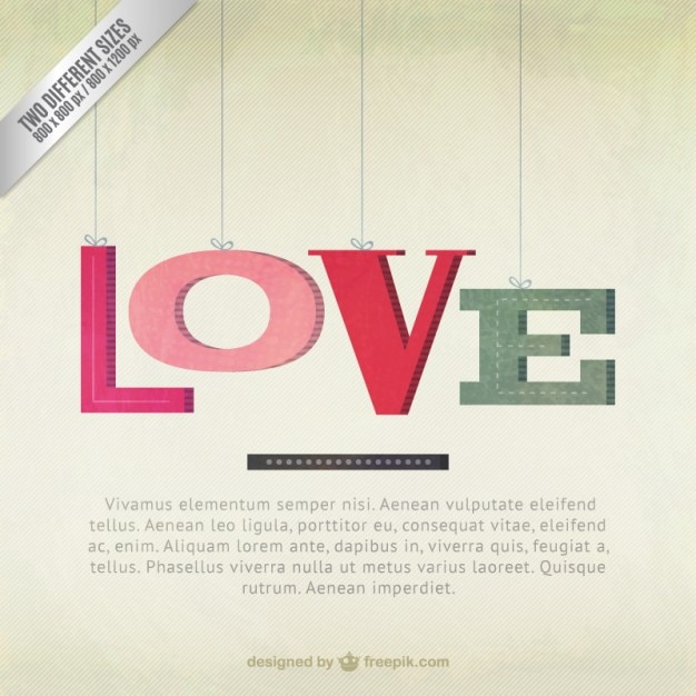 Vettore gratuito appeso lettere d'amore