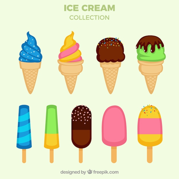 Appetitosa collezione di gelati
