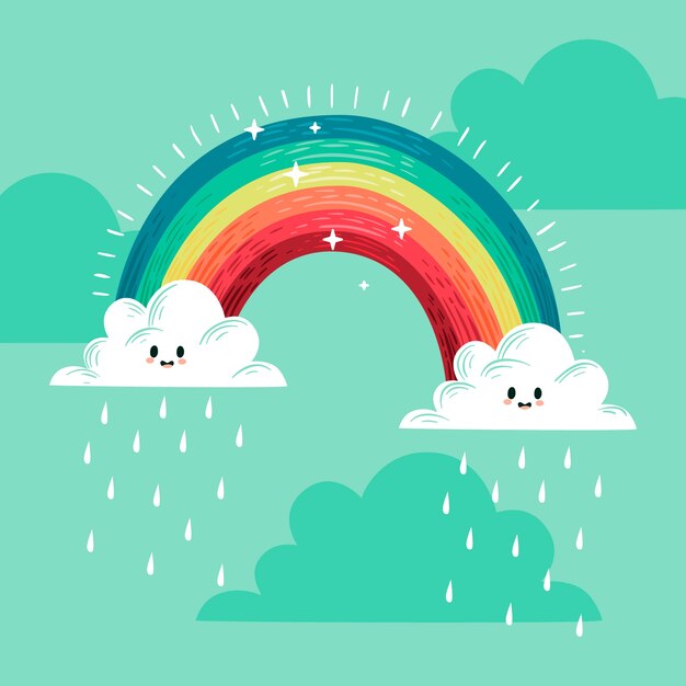 Arcobaleno disegno disegnato a mano