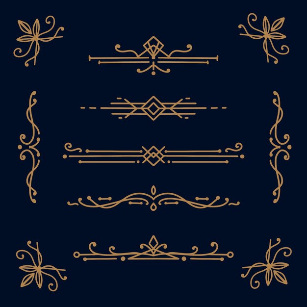 Art deco ornamento raccolta