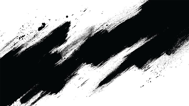 Vettore gratuito arte a inchiostro nero su sfondo bianco