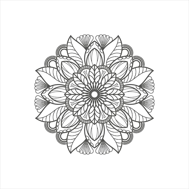 Arte decorativa astratta di mandala su sfondo bianco