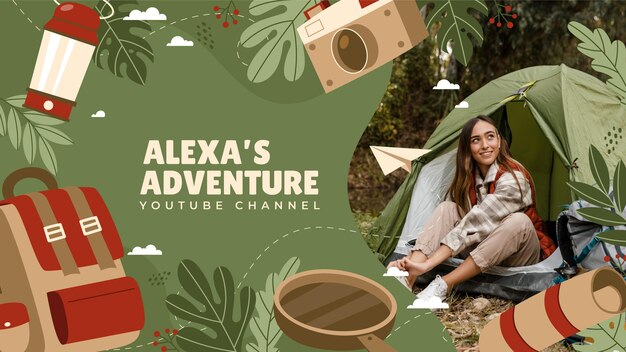 Arte del canale youtube avventura disegnata a mano con foto