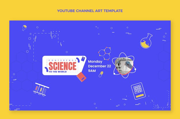 Arte del canale youtube di scienza del design piatto