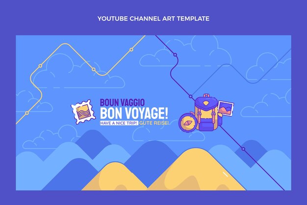 Arte del canale youtube di viaggio disegnata a mano