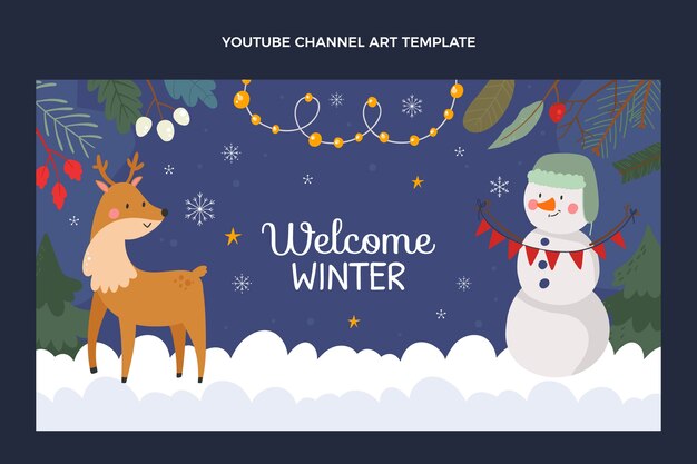 Arte del canale youtube invernale disegnata a mano