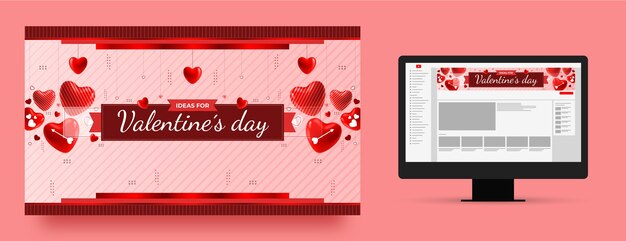 Arte del canale youtube per la celebrazione di San Valentino