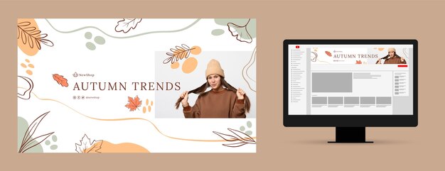 Arte del canale youtube piatto per la celebrazione dell'autunno