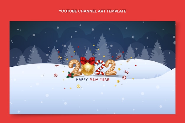 Arte realistica del canale youtube di capodanno