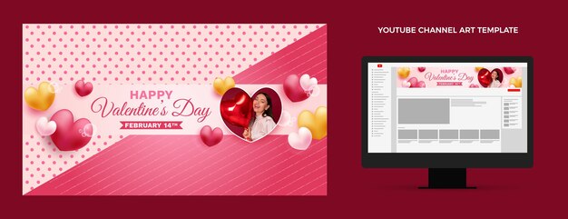 Arte realistica del canale YouTube di San Valentino