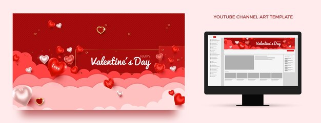 Arte realistica del canale YouTube di San Valentino