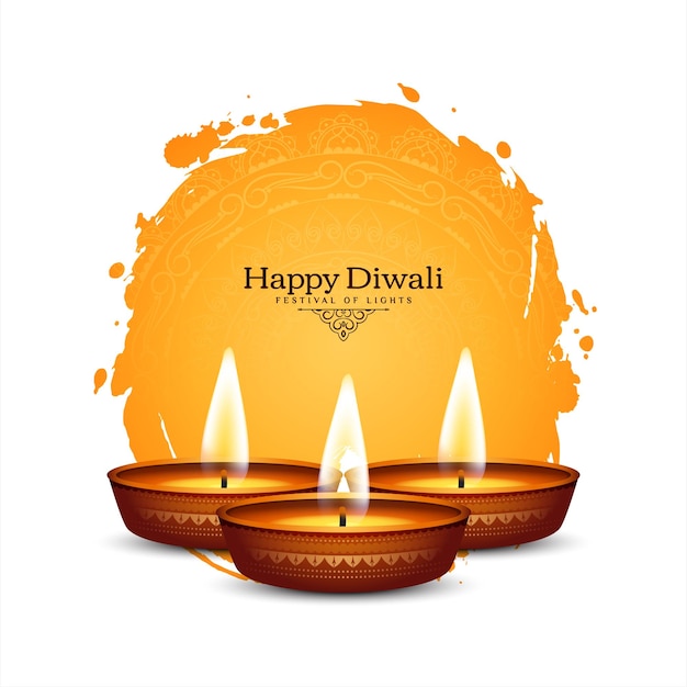 Artistico Buon Diwali tradizionale indiano festival di saluto sfondo