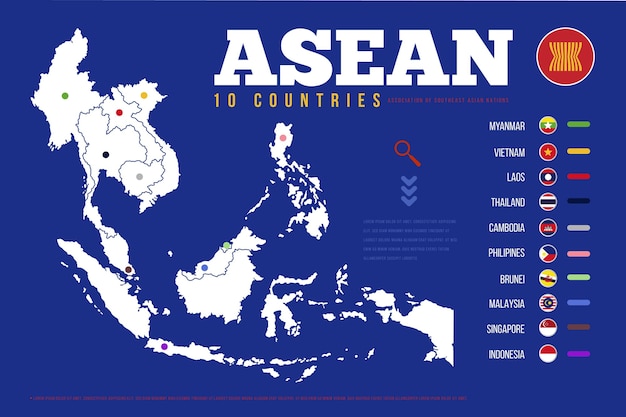 Asean mappa infografica