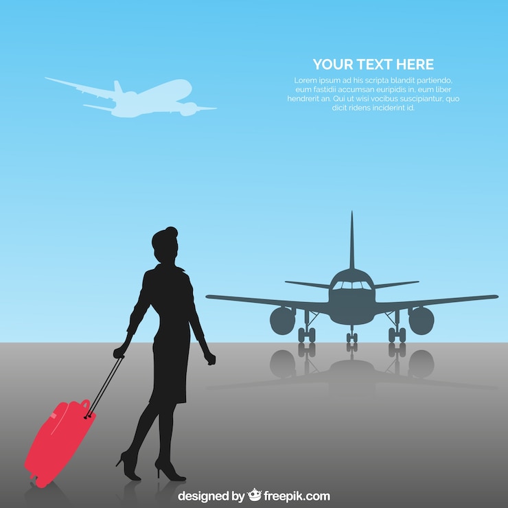 Vettore gratuito assistente di volo di sfondo