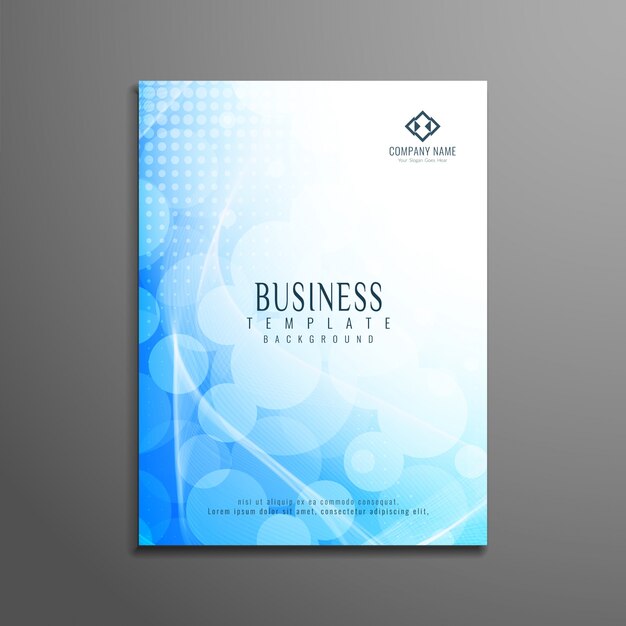 Astratto elegante progettazione brochure aziendale blu