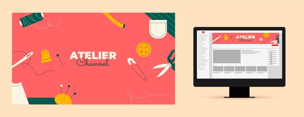 Atelier di cucito disegnato a mano canale youtube art