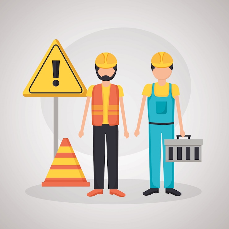 Vettore gratuito attrezzature per l'edilizia dei lavoratori