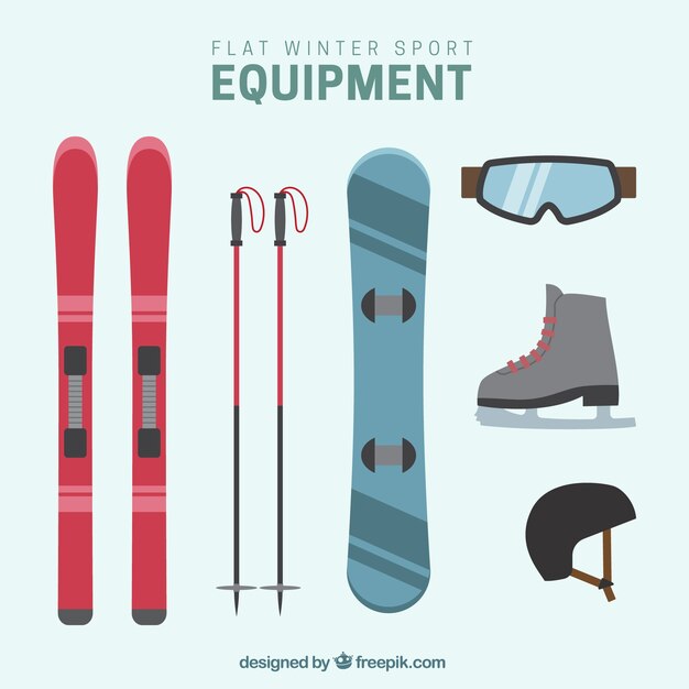 attrezzature sportive invernali piatto