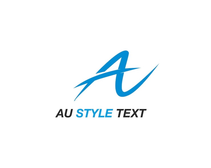 Vettore gratuito au logo branding identity corporate vector logo design