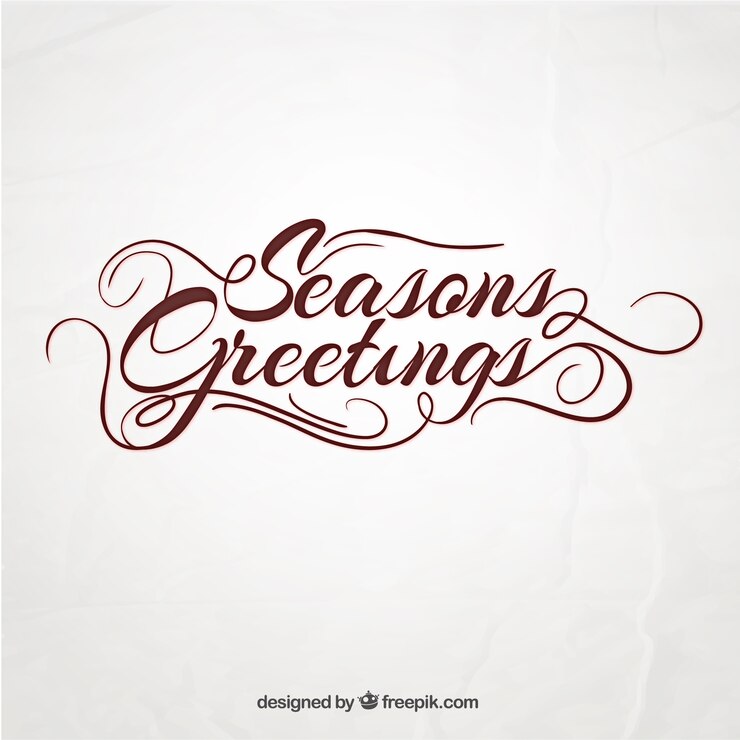 Vettore gratuito auguri stagionali
