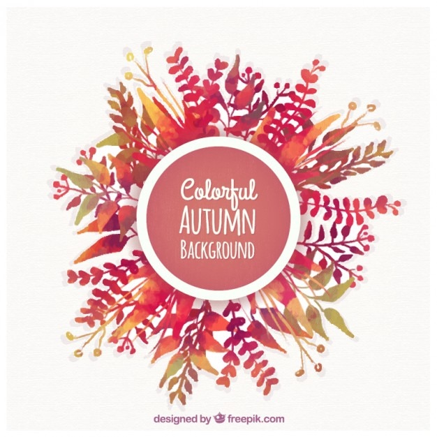 Vettore gratuito autunno colorato sfondo