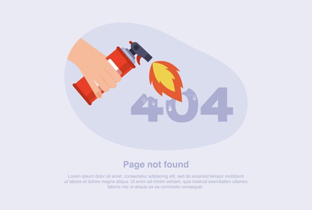 Avviso di rete Internet 404 Pagina di errore o file non trovato per la pagina web