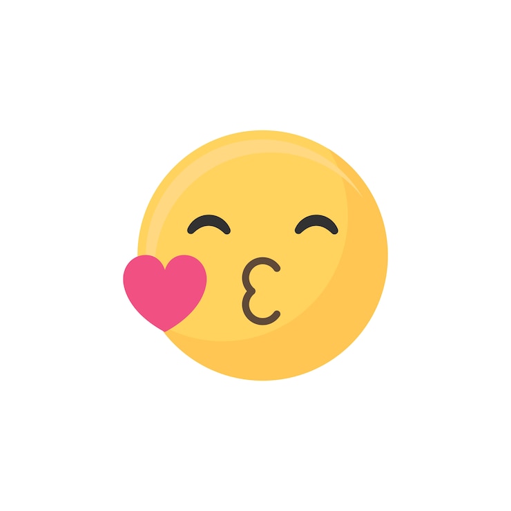 Vettore gratuito bacio emoji
