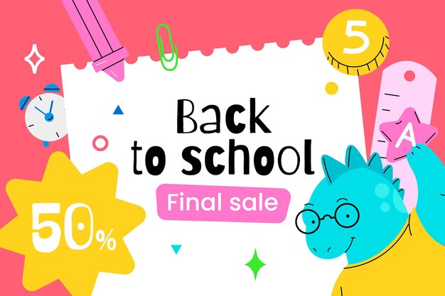 Back to school sales background (Ritorno alla scuola di vendita)