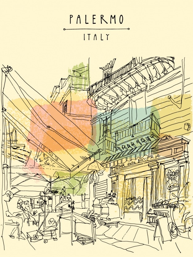 Vettore gratuito background design palermo