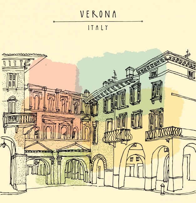 Vettore gratuito background design verona