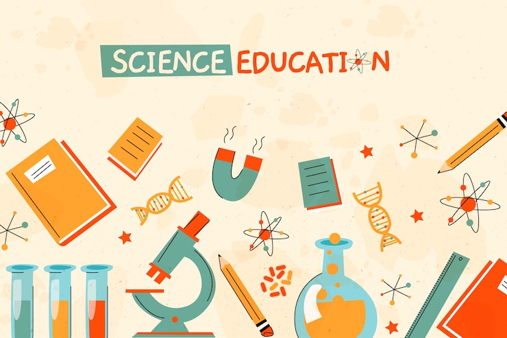 Vettore gratuito background di istruzione scientifica vintage