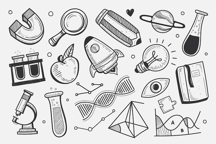 Vettore gratuito background di istruzione scientifica vintage