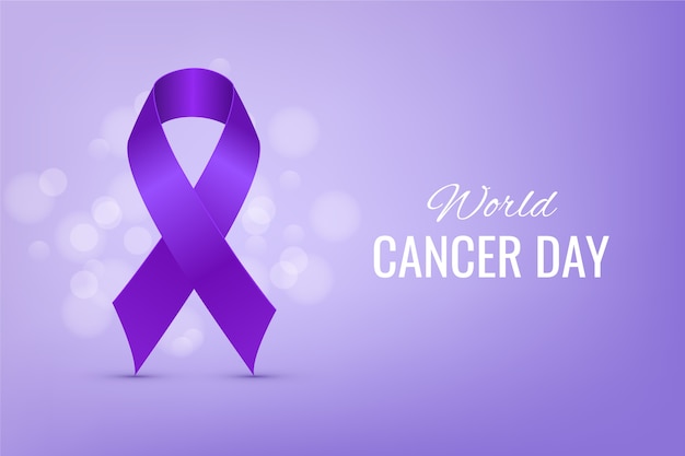 Background realistico della Giornata Mondiale del Cancro