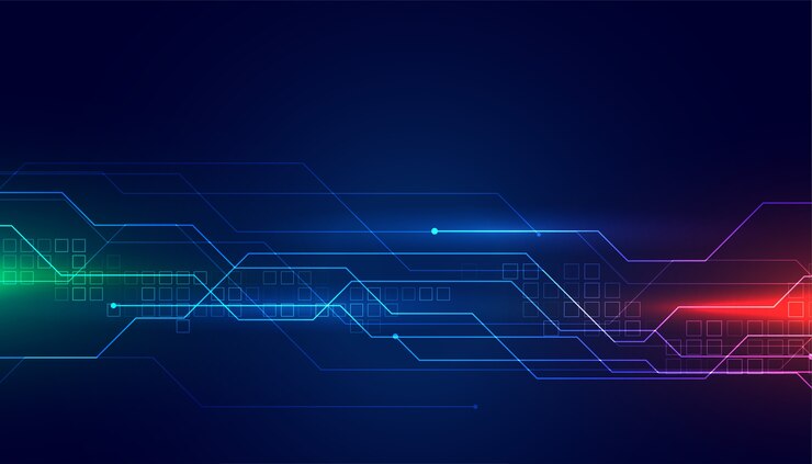 Vettore gratuito background tecnologico del diagramma di circuito digitale