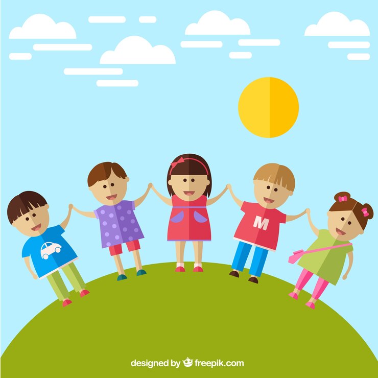 Vettore gratuito bambini felici