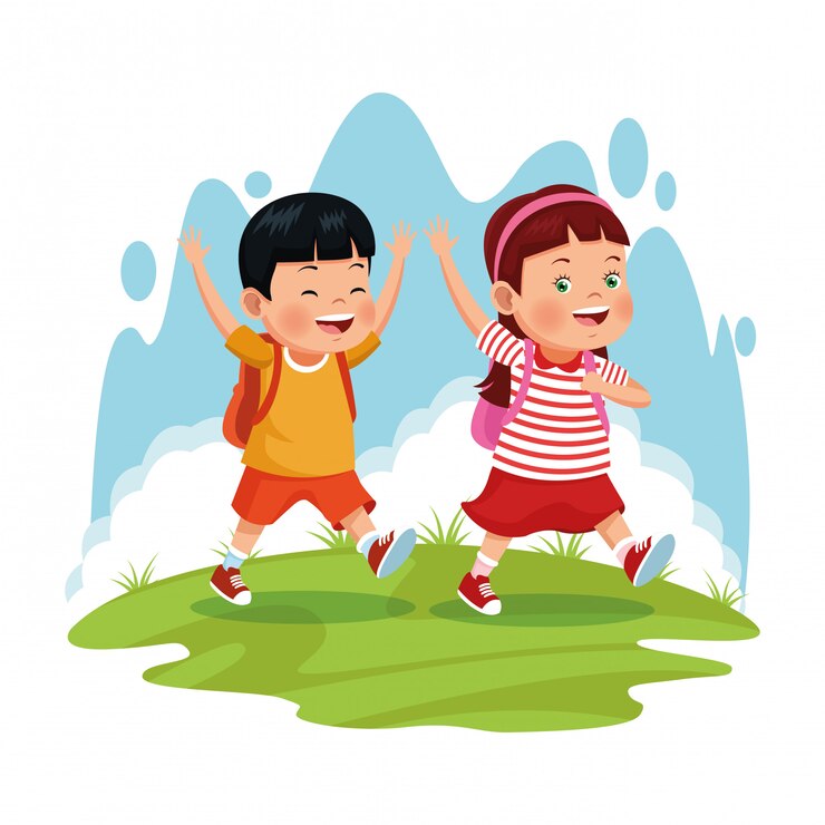 Vettore gratuito bambini in gita scolastica