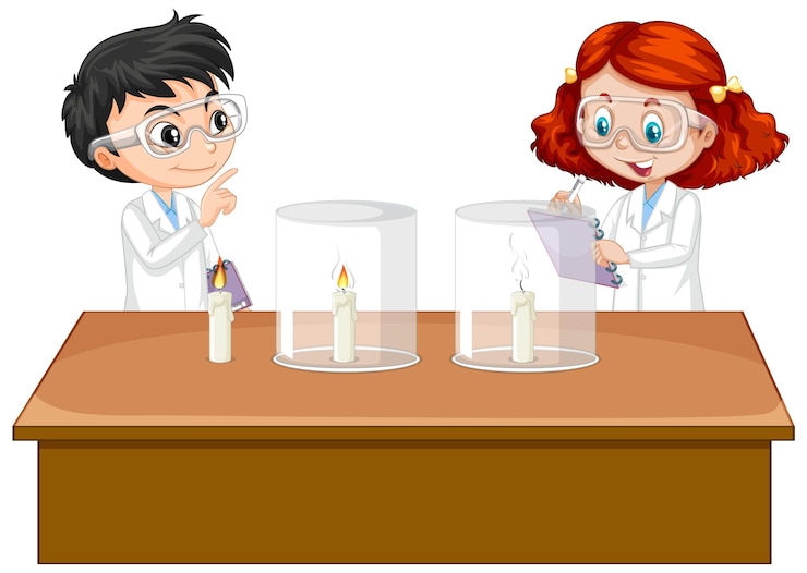 Vettore gratuito bambini scienziati che fanno esperimenti scientifici
