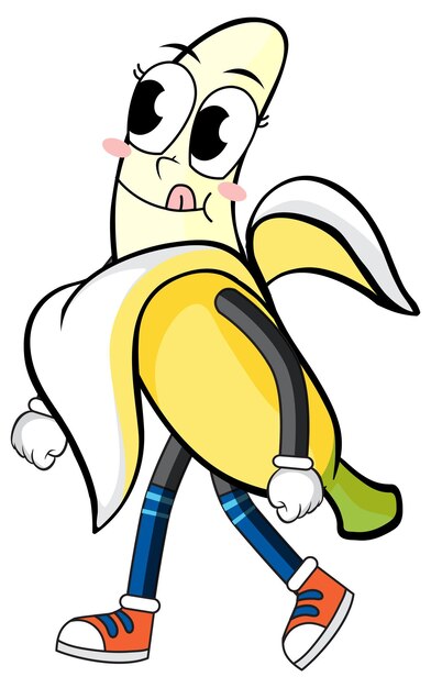 Banana con la faccia felice